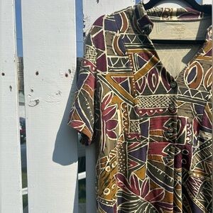 Blue Sky Clothing Co Bamboo Button-Up Shirt XL Boho Hippie Soft Top